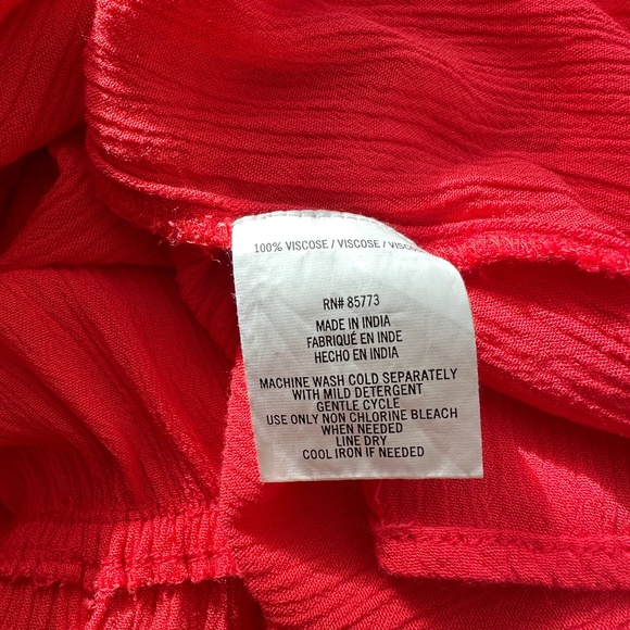 O'Neill Wes Solid Top red flouncy peplum size Large - Picture 13 of 15